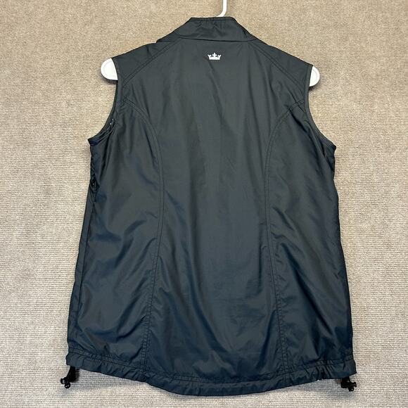Wake Forest Peter Millar Vest Women's XS Black Full Zip E4 Wind Reversible Geo - Picture 5 of 10